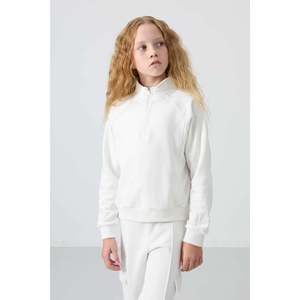 Ensemble de survêtement TommyLife pour filles de 7 à 15 ans, col montant, coupe standard, en mélange de coton confortable, vêtements de sport pour enfants - Product Image 3