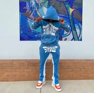 Chándal transpirable informal sólido elegante de diseñador para hombre, traje de dos piezas de secado rápido para correr, gimnasio y deporte al aire libre - Product Image 4