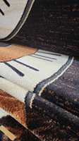 Maschinell Gefertigter Gewebter Jacquard Moderner Polypropylen Türkischer Teppich Hochwertige Jute Fleckresistent Hochflorig Abstrakt Mittelgroß