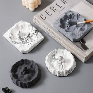 Cenicero de diseño hecho a mano de mármol artificial azul con acabado de alta calidad y precios bajos y con superventa y gran descuento - Product Image 5