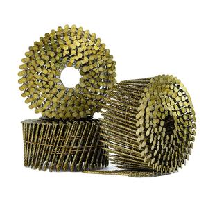 Gran oferta Senco Nailer Yellow Vinyl Coil Nails de Meite con tipos de vástago de anillo en espiral estriado suave embalado en cajas de cartón - Product Image 1