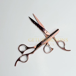 Professional Right-Handed 440C Stainless Steel <b>Barber</b> Hair Cutting Scissors Kits Blunt Tip Salon Use Hairdressing Scissors <b>Set</b> - Product Image 4