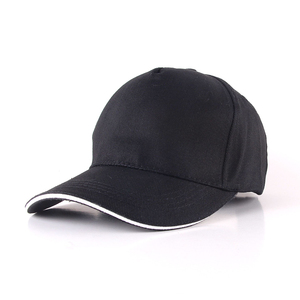 Sombreros de béisbol de estilo urbano de 5 paneles unisex Promoción Sombrero de deportes al aire libre en negro Hecho de poliéster/algodón - Product Image 2
