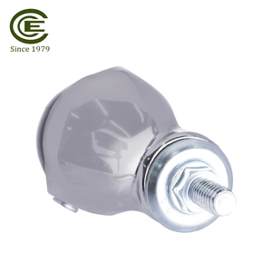 50mm Chrome Plated 3/8" Threaded Stem Swivel Ball Furniture <b>Casters</b> PP <b>Wheel</b> - Product Image 3