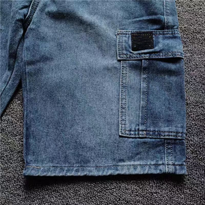 Wholesale New Design <b>Men's</b> Solid Casual Denim Shorts High Quality Quick-drying Breathable Very <b>Baggy</b> <b>Cargo</b> Mesh - Product Image 5