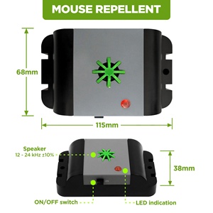 Ultrasound Plastic <b>Mouse</b> Rat <b>Repellent</b> Pest Control Device Batteries Solid Non Toxic Odorless Easy Install for Home Kitchen - Product Image 2