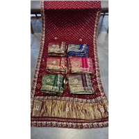 Sari en Soie Pure de Qualité Supérieure Brodé – Broderie Traditionnelle Style Moderne – Idéal Mariage, Remise de Diplôme – Toutes Saisons – Prix Promotionnel