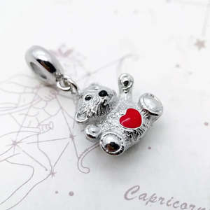 Argent Collier Nounours Amour Breloque Adorable Charm Pour Cadeau - Product Image 2