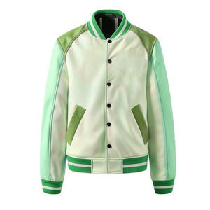 Nueva llegada 2025 parche bordado Letterman venta al por mayor de calidad superior de cuero genuino mangas béisbol Varsity chaqueta para los hombres - Product Image 3