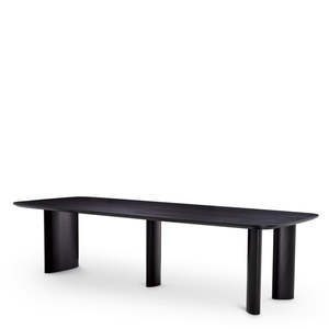 Harmonie L Dining <b>Table</b> Set Midcentury Minimalist Square Design <b>Solid</b> <b>Wood</b> and Sintered Stone Material for Home Office Use - Product Image 2