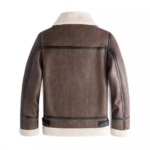 Abrigo de Cuero PU Grueso y Cálido para Hombre, Abrigo de Cuero de Lana de Cordero de Lujo, Nuevo Abrigo de Cachemira Cálido, Chaqueta de Cuero de Marca para Hombre - Product Image 6
