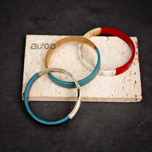 Juego de Pulseras de Cuerno de Búfalo Natural de Diseño Bohemia, Brazaletes de Moda, Artesanía de Lujo de Vietnam, 1 cm, Venta al por Mayor - Product Image 2