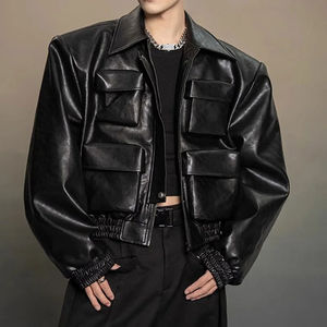 แจ็กเก็ตหนังสำหรับผู้ชายแจ็คเก็ตฤดูหนาวแบบสั่งทำ - Product Image 2