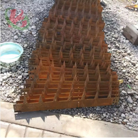 Borde Metálico Personalizado Sparxwizz Engineering de Acero Corten para Jardín, con Clips de 6-12 Pulgadas, 6 Unidades, Acabado Pintado para Césped y Caminos