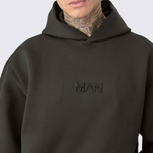 Sweat à capuche en coton mélangé avec quantité en vrac, teint uni, impression en relief à séchage rapide, fabriqué dans le meilleur matériau, sweat à capuche en relief pour hommes - Product Image 5