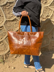 Bolso de mano de piel auténtica hecho a mano para mujer, bolsa de compras elegante, informal, grande, el mejor regalo - Product Image 2