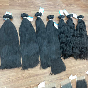 Proveedores de cabello vietnamita crudo 100% Paquetes de cabello humano Tejido de cabello ondulado profundo crudo Extremos más gruesos doblemente dibujados - Product Image 1