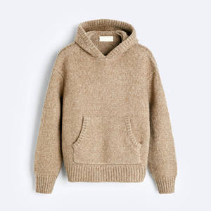 Chandails pour hommes respirants personnalisés OEM et ODM chandails à capuchon en tricot à manches longues col rond hommes tricots vêtements mode tricotés - Product Image 5