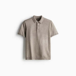 Men's Slim Fit Short Polo Shirt Comfortable Breathable Casual Wear Stylish Soft Cotton Print T-Shirt with Button Decoration - Product Image 2