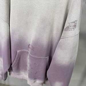 Sweat à capuche personnalisé vieilli vintage lavé avec peinture 360gsm lourd grande capuche sweat à capuche soleil délavé teinture vêtements de rue - Product Image 6