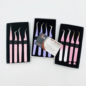 Pinzas para pestañas de acero inoxidable de lujo de alta calidad, Punta puntiaguda, precisión, antiestática, duradera, pinzas para pestañas con logotipo personalizado - Product Image 6