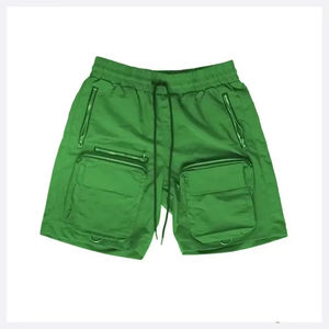 Pantalones cortos cargo utilitarios OEM para hombre con múltiples bolsillos, ropa de calle de patrón sólido, pantalones cortos cargo tejidos y cierre con cordón - Product Image 5