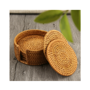 ที่รองแก้วไม้ไผ่หวายทำมือแบบคลาสสิก เป็นมิตรกับสิ่งแวดล้อม เหมาะสำหรับกาแฟ ชา ตกแต่งบ้าน ขายส่ง ผลิตในเวียดนาม - Product Image 5