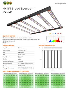800W ppe2.8 quang phổ đầy đủ + FR dẫn phát triển ánh sáng 4 * 4ft trong nhà sử dụng nhôm đèn cơ thể với 3 năm bảo hành cho nở - Product Image 3