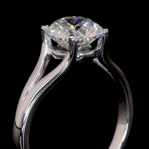 Bague de fiançailles en diamant de laboratoire en or 14 carats réglable faite à la main, cadeau pour femme - Product Image 4