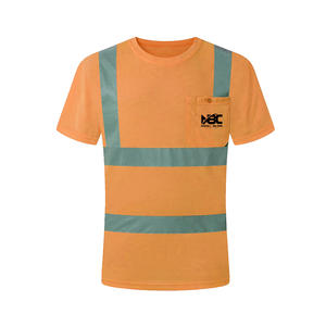 Camisa DE SEGURIDAD reflectante fluorescente de alta visibilidad personalizada, secado rápido, manga corta, trabajo de construcción de alta visibilidad. - Product Image 3