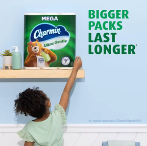 New Ultra Gentle 2 Ply Fluff <b>Pulp</b> Toilet Tissue Dye Free Embossed 24 Mega Rolls (96 Regular Rolls) Factory Sealed Ready Ship - Product Image 3