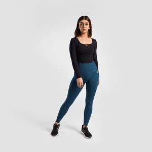 Leggings tricotés sans couture Power Flex couleur bleue - Product Image 4