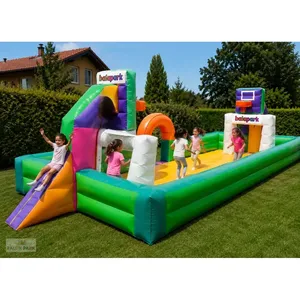 Ensemble de jeu de volley-ball gonflable 2-en-1 Balapark pour s'amuser en plein air - Product Image 1