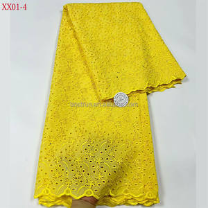 XX01 2024 <span class=keywords><strong>coton</strong></span> suisse haute qualité dentelle sèche cristal <span class=keywords><strong>coupon</strong></span> africain dentelle <span class=keywords><strong>tissu</strong></span> mariage robe de mariée pour la fête - Product Image 2