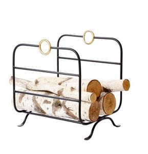 Home Decorative Fireplace Wood <b>Log</b> <b>Holder</b>, <b>Metal</b> Wood Rack for Fire Wood Outdoor Storage Organizer - Product Image 5