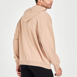Sweat à capuche pour homme avec logo personnalisé et doublure en tissu doux Pull de haute qualité avec épaules tombantes Design uni - Product Image 2