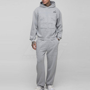 Style unique survêtements sur mesure pour hommes vêtements délavés à l'acide de couleur unie survêtements pour hommes à vendre - Product Image 1