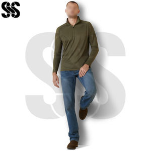 Chemise de soleil d'équitation pour homme, légère, respirante, couche de base pour l'équitation, été, séchage rapide, panneau en maille, anti-odeur, coupe ajustée, équitation - Product Image 3