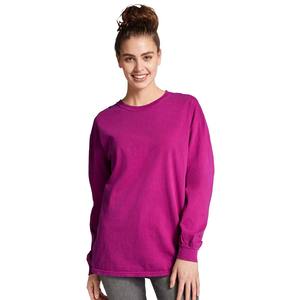 T-shirt jaune à manches longues uni à col ras du cou personnalisé d'été respirant XL - Product Image 4