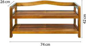 <b>Wooden</b> <b>Shoe</b> Rack Organizer for Home Multi Tier <b>Shoe</b> <b>Storage</b> Stand Durable & Space Saving Footwear Rack - Product Image 6