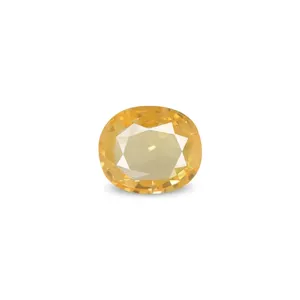 Saphir Jaune Naturel (Pukhraj) 3,26 Carats, Taille Émeraude Facettée, Pierre Libre, Matériau de Gemme Rouge, Similaire à l'Alexandrite et à l'Aigue-marine - Product Image 1
