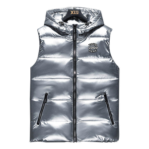 Chaleco Acolchado Informal Clásico de Marca de Moda para Parejas, con Logotipo Personalizado Bordado, para Invierno, Chaqueta de Poliéster para Hombre y Mujer - Product Image 2