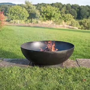 Foso de fuego de metal de diseño estándar, forma redonda, tamaño personalizado, pozo de fuego, resistente, negro, barbacoa, cocina, pozo de fuego - Product Image 2