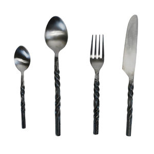 Cubiertos de lujo a precio de venta al por mayor, juego de cubiertos chapados en oro y plata de acero inoxidable de excelente calidad, cuchara, tenedor, cuchillo - Product Image 6
