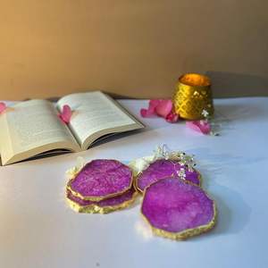 Sous-verre en résine légère de haute qualité, artisanal, style bohème, écologique, design personnalisé, conçu pour une manipulation facile - Product Image 4