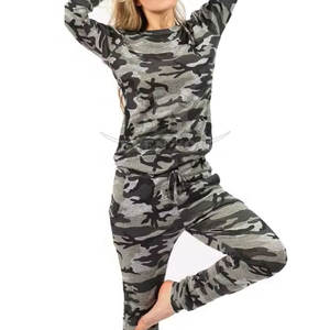 Conjuntos deportivos de camuflaje para mujer al por mayor, cómodos, de dos piezas, estilo casual para uso diario y viajes. - Product Image 5