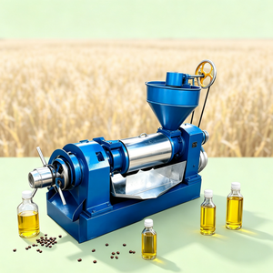 Manual Stainless Steel <b>Oil</b> Press <b>Machine</b> for Soybean <b>Oil</b> Extraction Easy To Operate Blue Color - Product Image 1