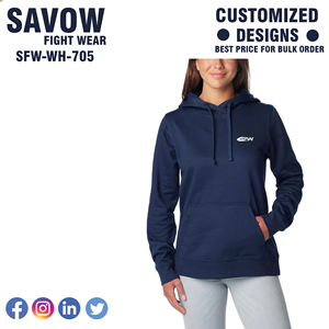 Pull à capuche en coton surdimensionné pour femmes personnalisé imprimé avant haute qualité 360g sweats en molleton Streetwear hiver en vrac - Product Image 4