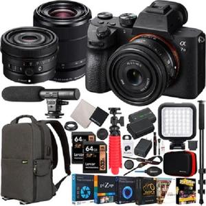 Cámaras Digitales sin Espejo A7 III de Alta Calidad con Sensor de Cuadro Completo A1 de 24.3MP y Paquete de Lentes - Product Image 1