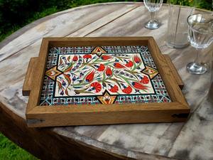 Plateau de service en bois MDF avec revêtement émaillé, design, hôtels et restaurants, articles de cuisine, plateau de table, haute qualité - Product Image 2